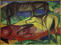 Franz Marc, Drei Pferde II by klassik-art
