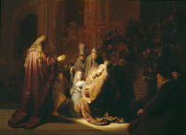 Rembrandt, Simeon im Tempel by klassik art
