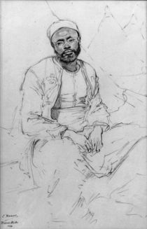 Ludwig Knaus, Sitzender Marokkaner by klassik-art