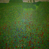 Gustav Klimt, Mohnwiese von klassik art