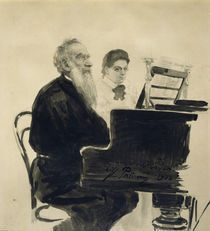 Leo Tolstoj / Aquarell von Repin von klassik-art