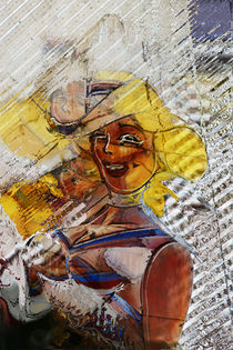 Cowgirl Flirting with Tourists, Las Vegas, Nevada von Eye in Hand Gallery