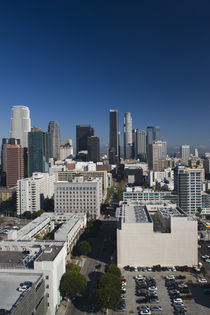 Downtown viewed from West 11th Street at dawn, Los Angeles, California, USA 2010 by Panoramic Images