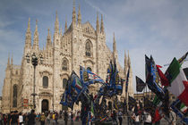 People in front of a cathedral by Panoramic Images