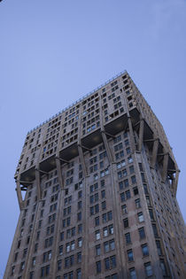 Low angle view of a tower, Torre Velasca, Milan, Lombardy, Italy by Panoramic Images