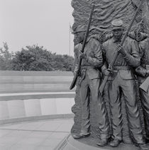 Close-up of statues of American soldiers by Panoramic Images