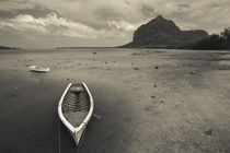 Boats on the beach, Le Morne Brabant, Mauritius by Panoramic Images
