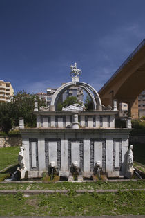 Medieval fountain in a city, Fontana di Rosello, Sassari, Sardinia, Italy von Panoramic Images