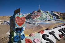 Cultural site near a hill, Salvation Mountain, Imperial County, California, USA by Panoramic Images