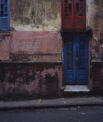 Closed door of a house, Salvador, Brazil by Panoramic Images