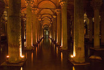 Interiors of a basilica Cistern, Istanbul, Turkey by Panoramic Images