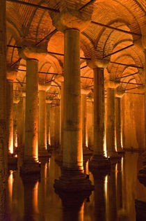 Interiors of a basilica Cistern, Istanbul, Turkey von Panoramic Images