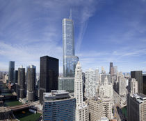 Buildings in a city, Chicago, Cook County, Illinois, USA 2010 by Panoramic Images