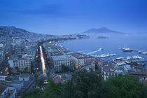 High angle view of a city, Naples, Campania, Italy by Panoramic Images