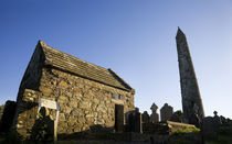 St Declan's Oratory and 12th Century Round Tower, Ardmore, Co Waterford, Ireland by Panoramic Images