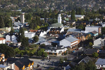 High angle view of a town, San Martin De Los Andes, Lake District, Argentina by Panoramic Images