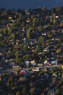 High angle view of a town by Panoramic Images