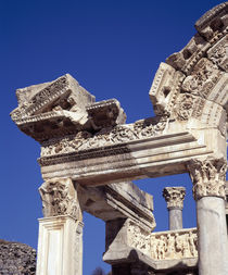 Ruins of a temple, Temple of Hadrian, Ephesus, Turkey by Panoramic Images