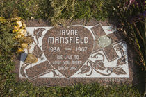 Tombstone of Jayne Mansfield in Hollywood Forever Cemetery by Panoramic Images