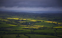 Sunburst over Fields, From Croughaun Hill, County Waterford, Ireland von Panoramic Images