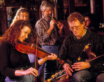 Traditional Music Session, Bray, Co Wicklow, Ireland von Panoramic Images