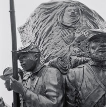 Close-up of statues of American soldiers by Panoramic Images