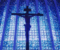 Low angle view of a crucifix, Dom Bosco Sanctuary, Brasilia, Brazil by Panoramic Images