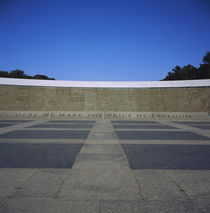 Wall of a war memorial, National World War II Memorial, Washington DC, USA by Panoramic Images