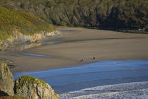 Walkers on Stradbally Strand, the Copper Coast, County Waterford, Ireland by Panoramic Images
