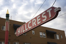 Low angle view of a signboard, Hillcrest, San Diego, California, USA by Panoramic Images