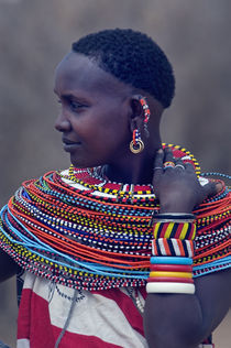 Side profile of a Samburu tribal woman by Panoramic Images