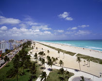USA, Florida, Miami, Ocean Drive and South Beach of Miami by Panoramic Images
