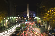 Traffic on a road, Madeleine Church, Rue Royale, Paris, Ile-de-France, France by Panoramic Images