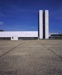 Low angle view of a building, National Congress Building, Brasilia, Brazil by Panoramic Images