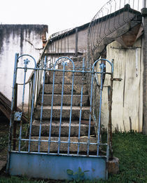 Iron gate of a staircase by Panoramic Images