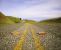 Close-up of road reflectors on a road, Marin County, California, USA by Panoramic Images