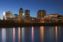 Buildings at the waterfront, Des Moines River, Des Moines, Iowa, USA by Panoramic Images