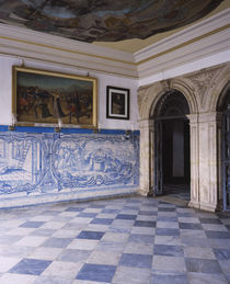 Decorative tile work on the wall of a church von Panoramic Images