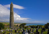 Round Tower in St Declan's 5th Century Monastic Site by Panoramic Images