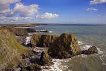 Coastal View to Bunmahon, (from west), Copper Coast, County Waterford, Ireland by Panoramic Images