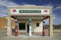 Facade of a gas station, Shamrock, Texas, USA by Panoramic Images