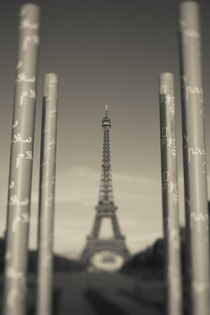 Tower at dawn, Eiffel Tower, Champ De Mars, Paris, Ile-de-France, France von Panoramic Images