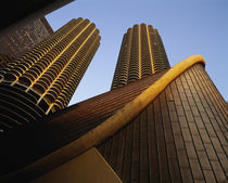 Low angle view of buildings, Marina Towers, Chicago, Illinois, USA by Panoramic Images