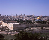High angle view of buildings in a city, Jerusalem, Israel by Panoramic Images