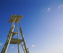 Low angle view of a wooden lifeguard stand, Cancun, Quintana Roo, Mexico by Panoramic Images