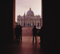 Facade of a church, St. Peter's Basilica, St. Peter's Square, Rome, Italy by Panoramic Images