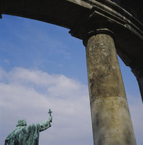 Low angle view of a statue near a column von Panoramic Images