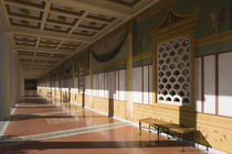 Interiors of the corridor of an art museum by Panoramic Images