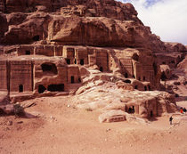 Ruins of cliff dwellings, Petra, Jordan von Panoramic Images