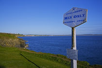 Anachronistic Sign, Guillamene Swimming Cove, Tramore, County Waterford, Ireland by Panoramic Images